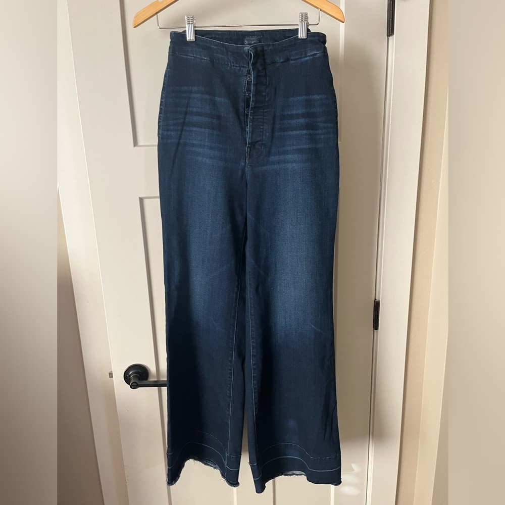 Mother The Cinch Roller Sneak Button Fly Jeans in French Electro